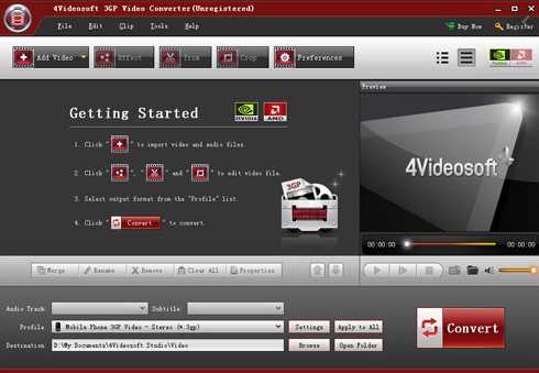 4Videosoft 3GP Video Converte