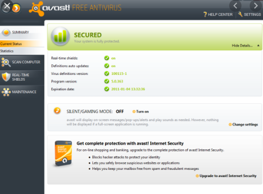 avast computer virus for Windows 7 free attain 2013