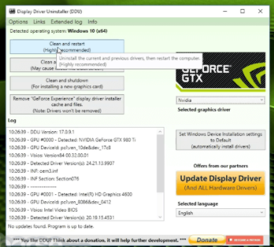 display driver uninstaller nvidia