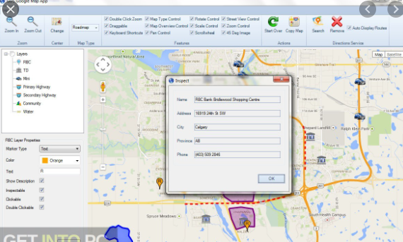 GDS Google Map Desktop Control