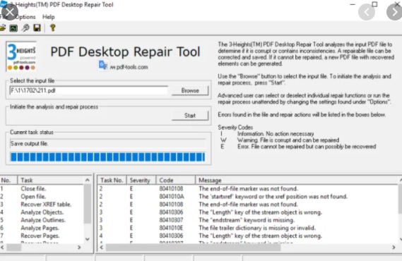 3-Heights PDF Desktop Analysis & Repair Tool