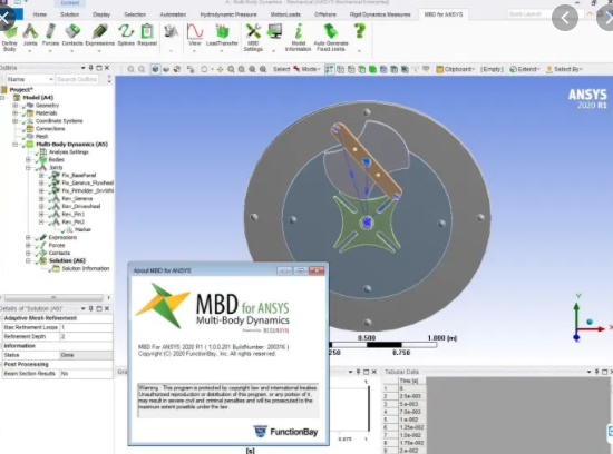 FunctionBay Multi-Body Dynamics SP0 for ANSYS 2020