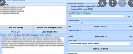 PDF to mp3 Converter Software V7