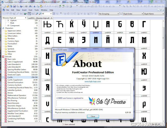 Font Creator v6 0 Professional