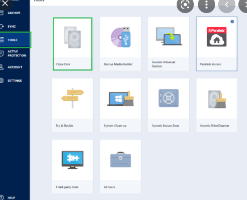 limitations to free trial version of acronis true image 2020