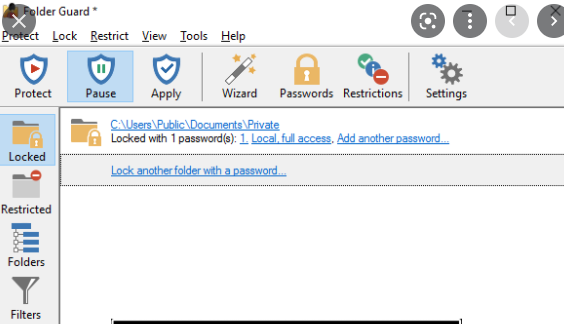 free folder lock windows 10