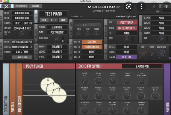 midi guitar android