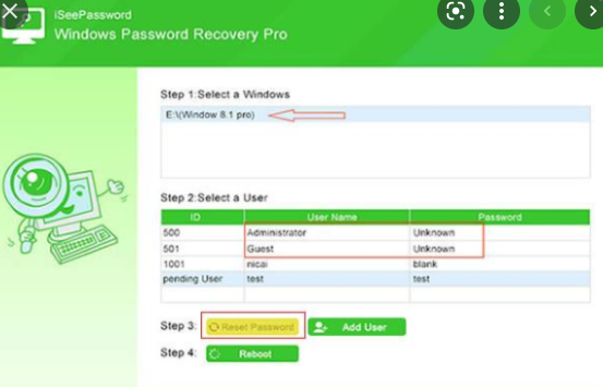 Iseepassword Windows Password Recovery Pro