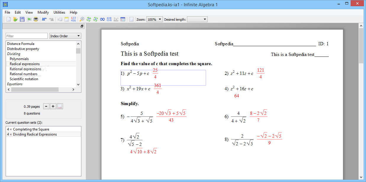 Infinite Algebra