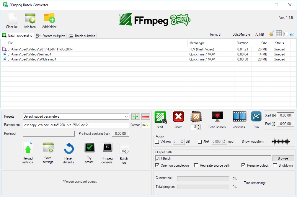 FFmpeg Batch Converter 3.0.0 for mac download