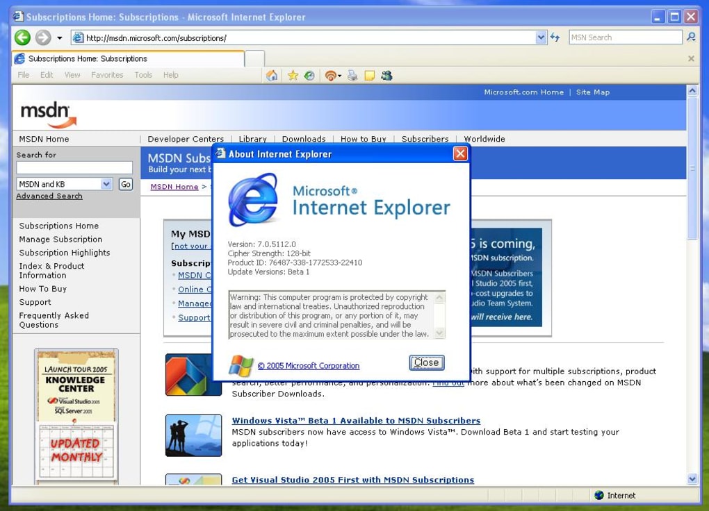 free software internet explorer 7 download