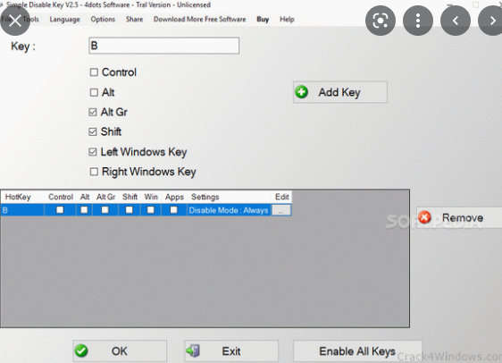 Simple Disable Key