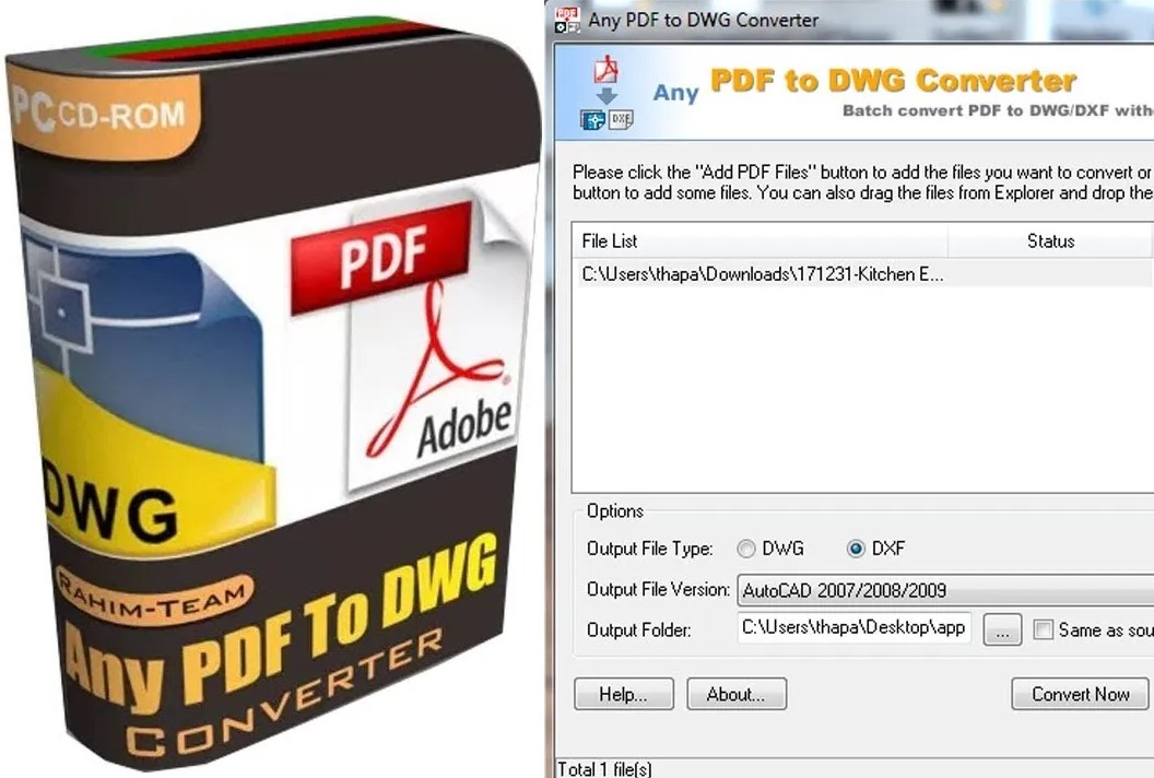 pdf to dwg dxf converter