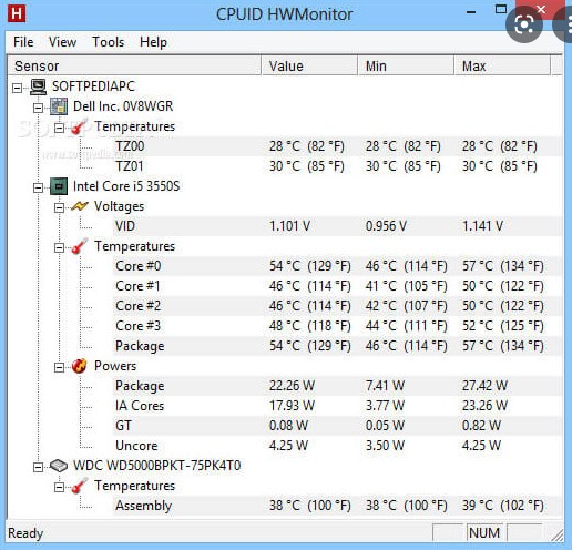 HWMonitor for windows download free