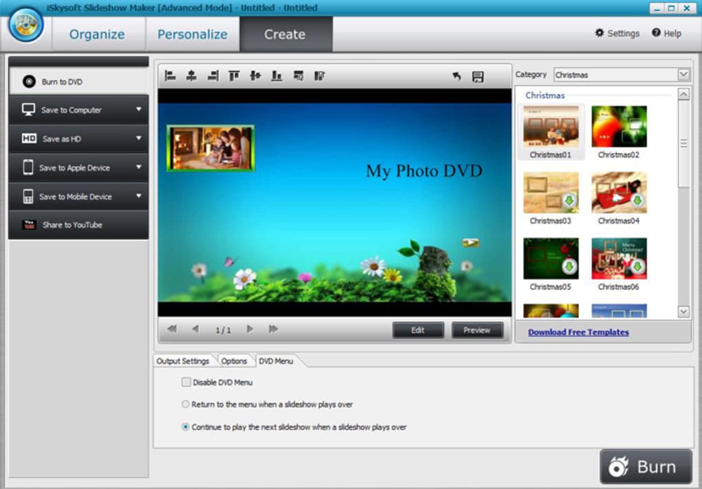 free photo to dvd slideshow software download