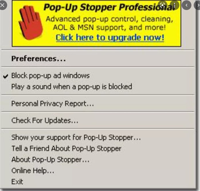 Pop blocker. Block Pop-ups. Preferences Blocker.