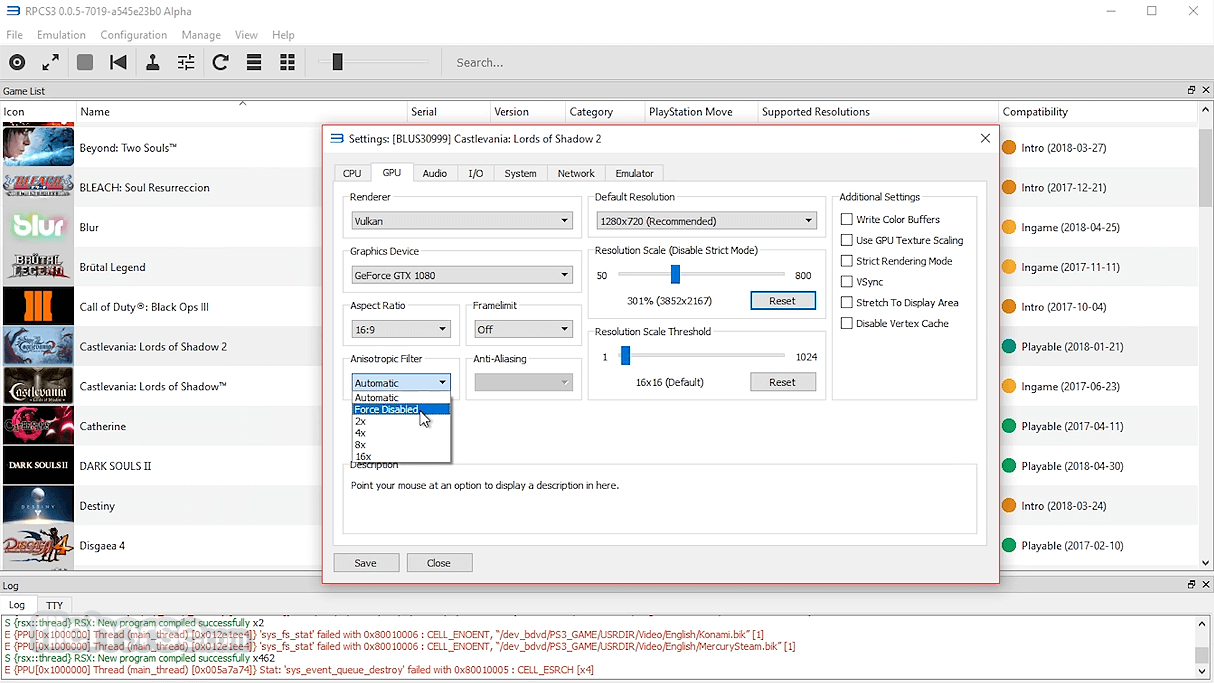 Stat sys. Rpcs3 эмулятор. Фото rpcs3 vs Xenia. Resolution Scale Threshold. Rpcs3 настройки TSX.