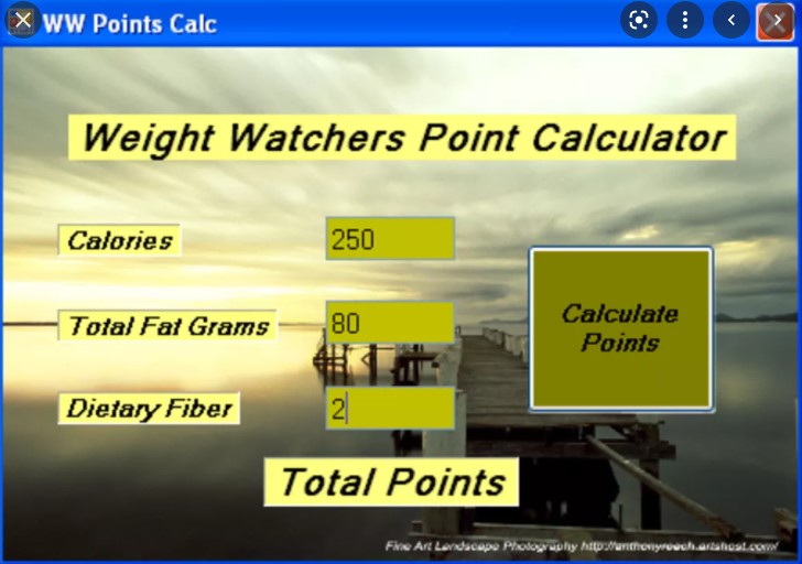 Ww Points Calculator Download Free for Windows 7, 8, 10 Get Into Pc