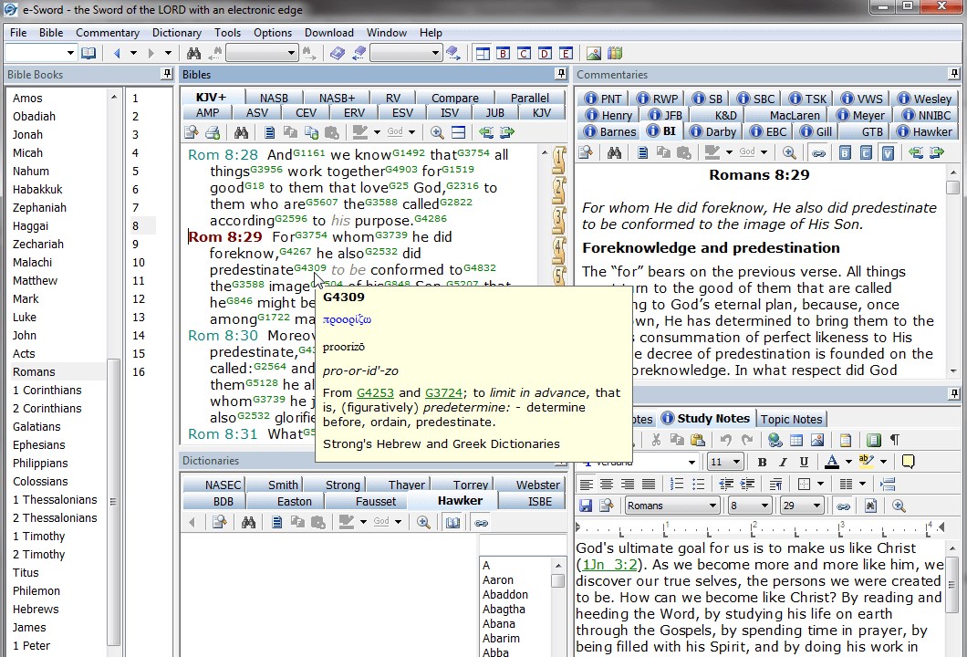 e-sword download bible versions
