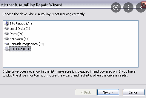 AutoPlay Repair Wizard