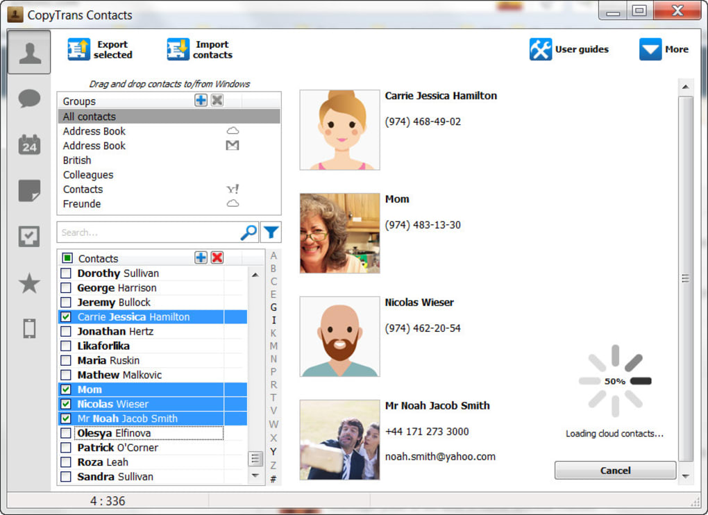 copytrans contacts for mac free download