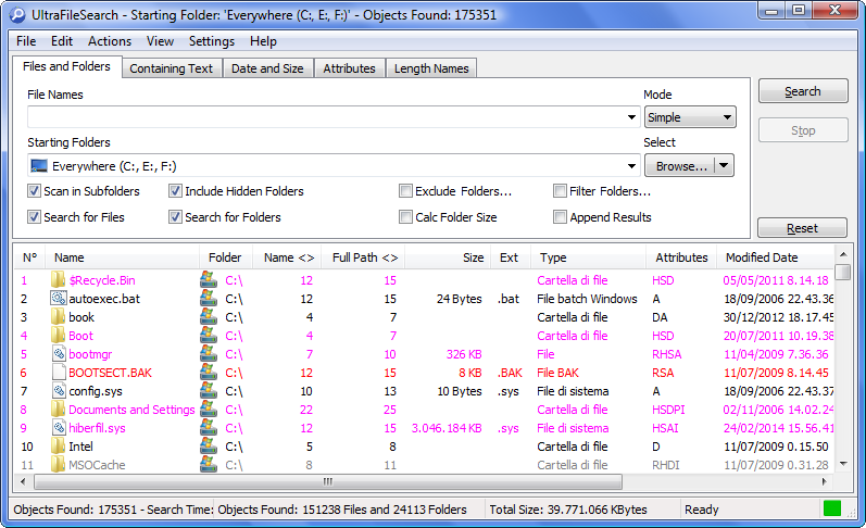 UltraFileSearch Standard 6.5 free downloads